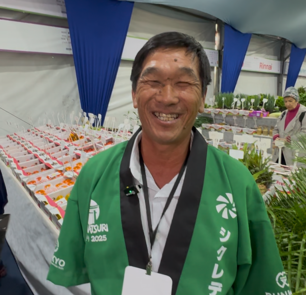 農産展の責任者の奥山マリオさん