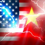 米中国旗（画像出典：photoAC）