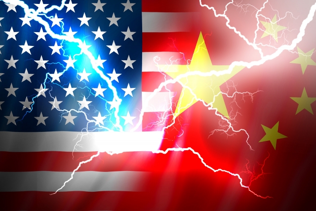米中国旗（画像出典：photoAC）