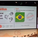 WOAHの総会で提示された口蹄疫清浄国の認定証（Divulgação / Abrafrigo）