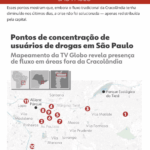 クラコランジア以外で薬物常用者が集まるサンパウロ市内のエリア（13日付G1サイトの記事の一部）
