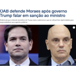 マルコ・ルビオ米国務長官（左）とアレシャンドレ・デ・モラエス・ブラジル最高裁判事（右）（22日付ポデール360の記事の一部）