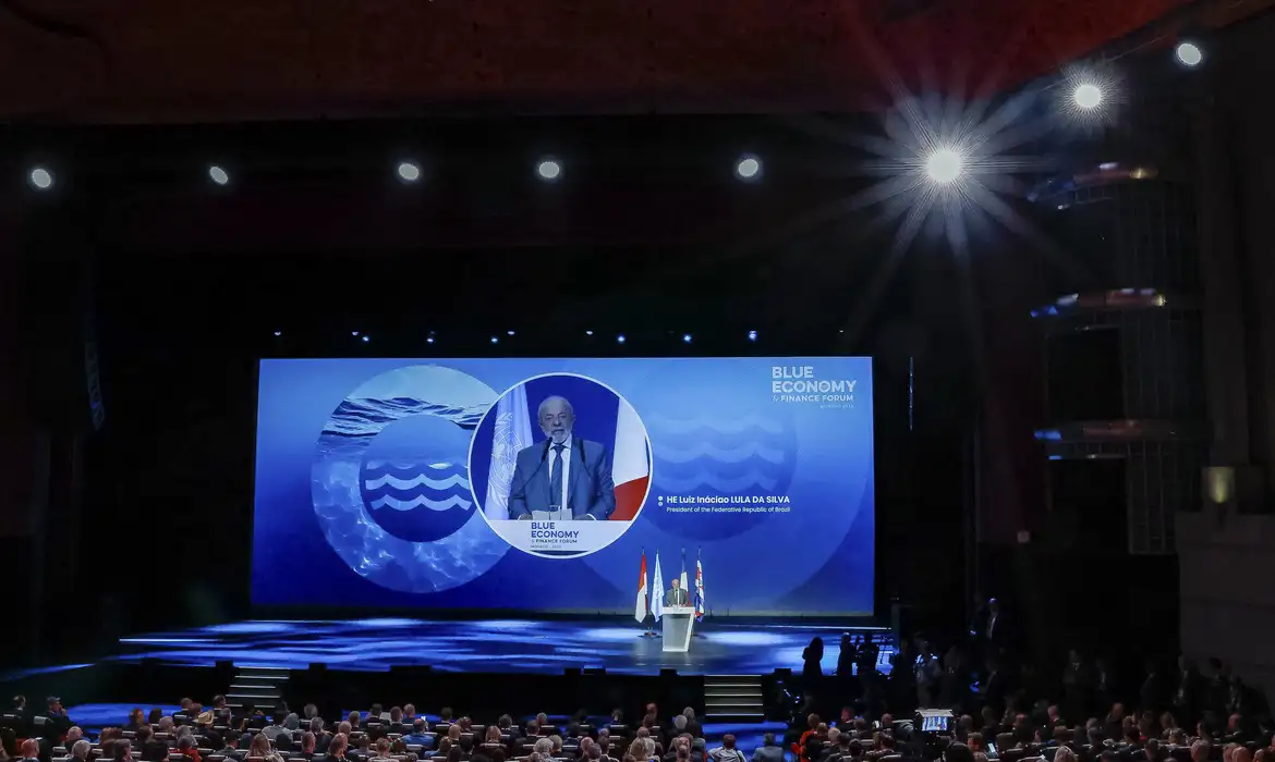 海洋会議開会式でのルーラ大統領（© Ricardo Stuckert/PR）