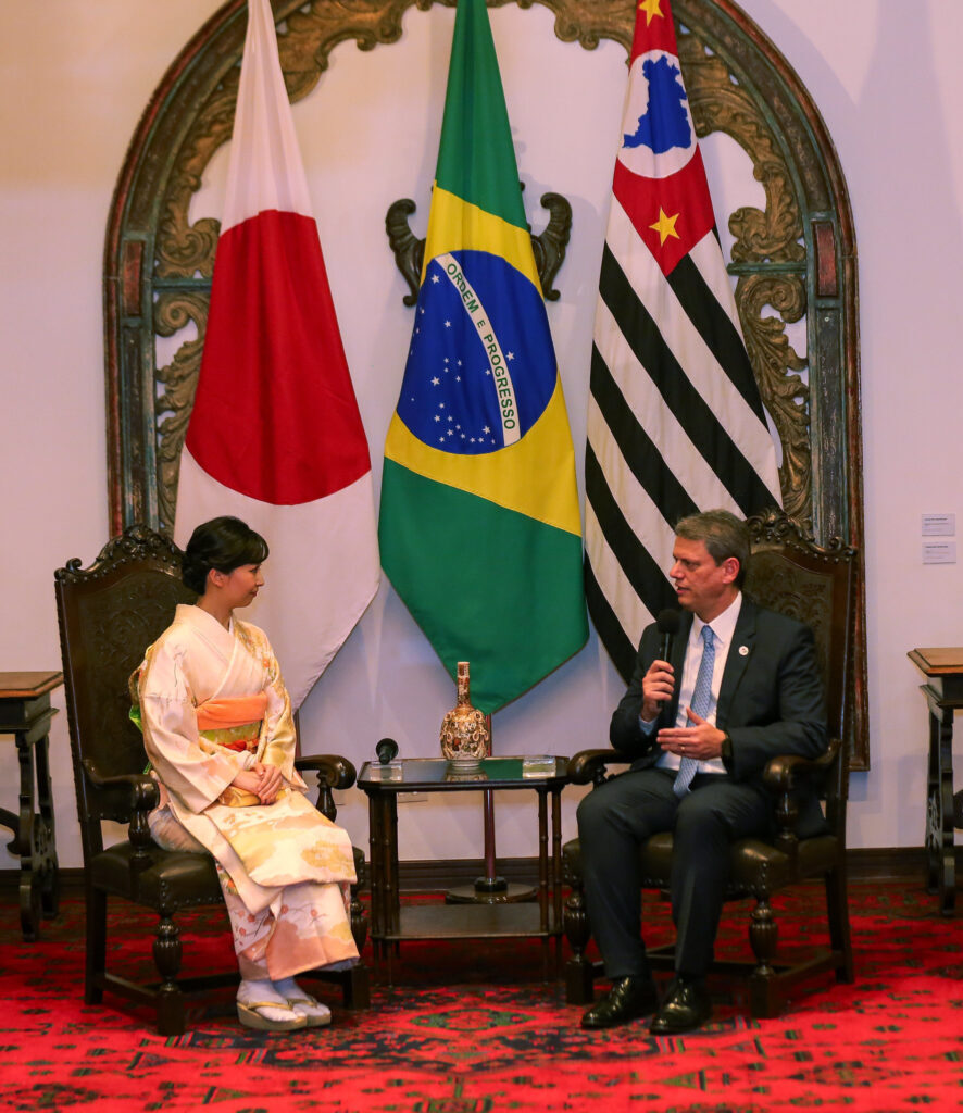 タルシジオサンパウロ州知事と会談される佳子さま （Foto: Marcelo S. Camargo/Governo do Estado de SP）