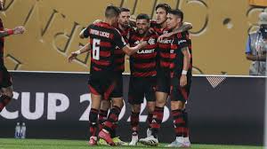 勝利を喜ぶフラメンゴ(Gilvan de Souza/Flamengo)