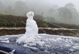 ２５日のサンタカタリーナでの積雪（Reproducao）