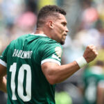 パルメイラスの決勝点を挙げたパウリーニョ（Cesar Greco/Palmeiras）